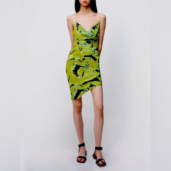 NWT Jonathan Simkhai Trixie Printed Mesh Mini Dress size XS - Picture 2 of 8